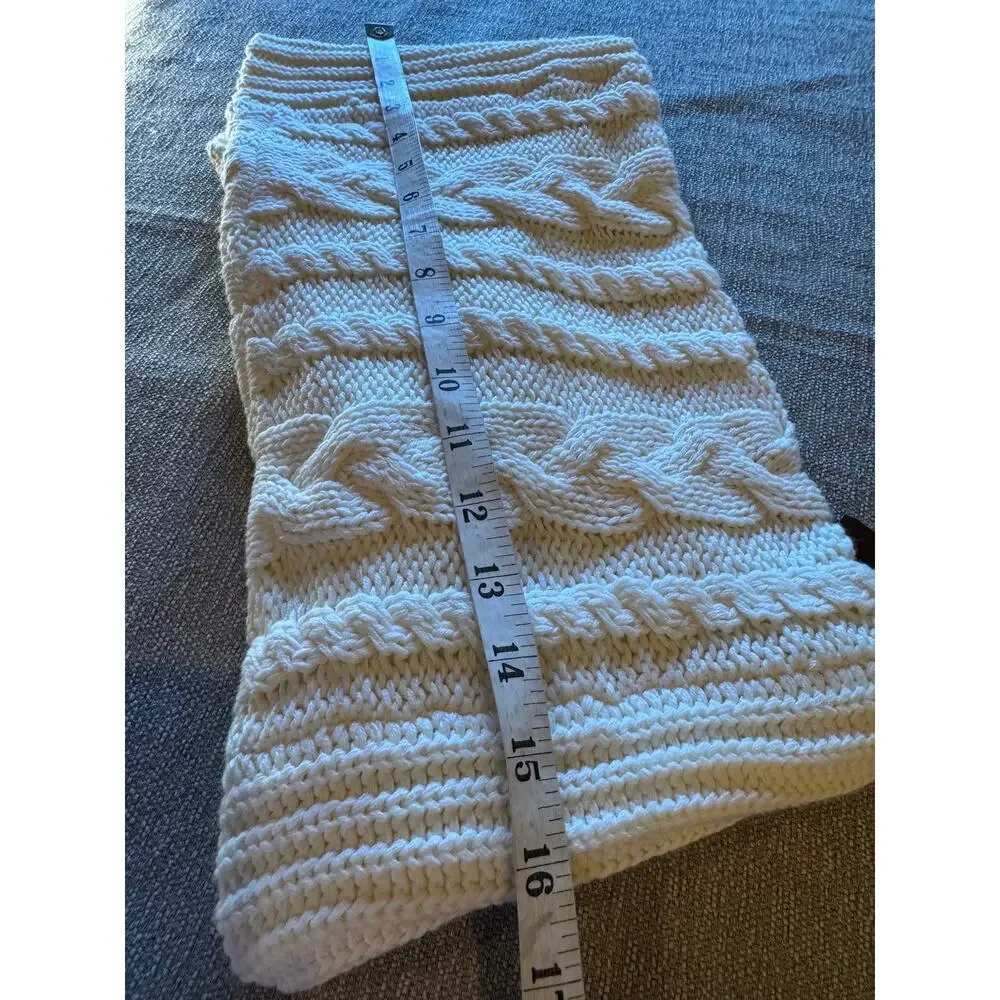 The Limited Cream Cable Knit Neck Scarf  Ear Warmer Cotton Acrylic NWT